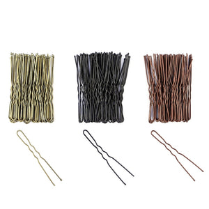 40pcs 6cm U Shape Hair Clips Bobby Pins for Women Girls Bride Hair Styling Accessories Black Gold Brown Hairpins Metal Barrettes