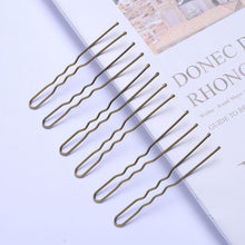 Load image into Gallery viewer, 40pcs 6cm U Shape Hair Clips Bobby Pins for Women Girls Bride Hair Styling Accessories Black Gold Brown Hairpins Metal Barrettes