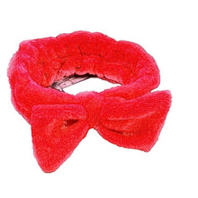 Load image into Gallery viewer, Coral Fleece Hair Bow Cross Headband For Wash Face Makeup Lady Bath Mask Cosmetic Hairband Girl Holder Rope Hair Accessories