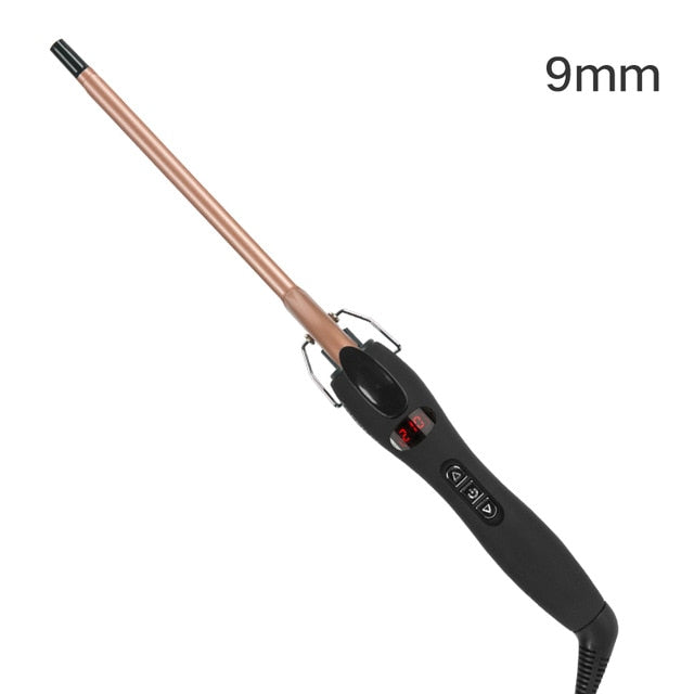 Aofeilei professional 9mm curling iron Hair waver Pear Flower Cone Ceramic curling wand roller beauty Salon Hair Curlers