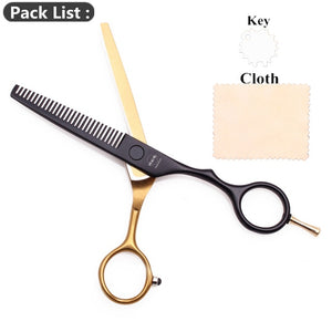 5.5" AQIABI Hairdressing Scissors Hair Professional Thinning Shears Set Hair Cutting Scissors Barber Scissors 440C Japan A1029