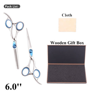 5.5" AQIABI Hairdressing Scissors Hair Professional Thinning Shears Set Hair Cutting Scissors Barber Scissors 440C Japan A1029