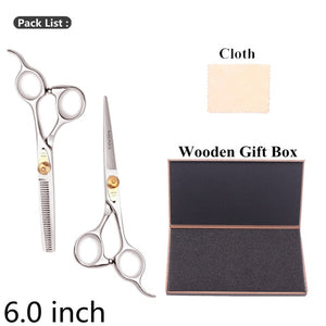 5.5" AQIABI Hairdressing Scissors Hair Professional Thinning Shears Set Hair Cutting Scissors Barber Scissors 440C Japan A1029