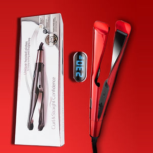 Professional Hair crimper Straightening Iron&Curling Iron Hair Curler 2 in 1 Hair Straightener Flat Irons Ceramic Styling Tools